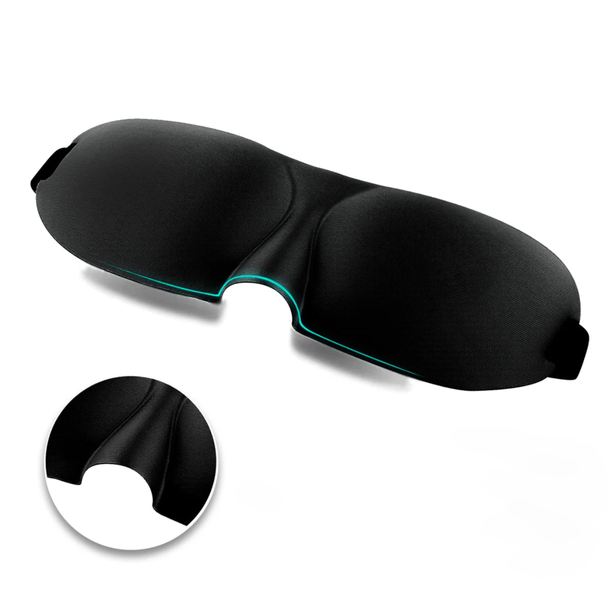 WAYA Comfort 3D-unimaski musta, jossa muotoilu nenälle