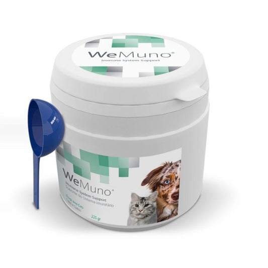 WeMuno jauhe 225 g täydennysrehuvalmiste koirille ja kissoille tukemaan immuunipuolustusta
