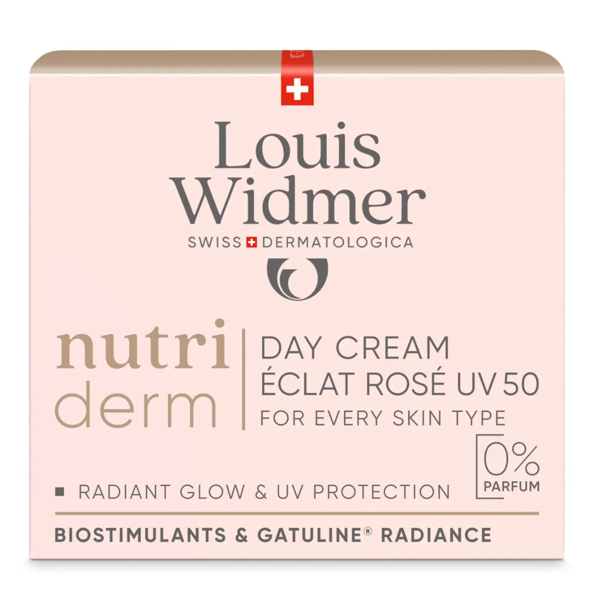 Widmer Nutriderm Day Cream Eclat Rose UV 50 hajusteeton 50 ml antaa iholle kuulaan ruusuisen hehkun