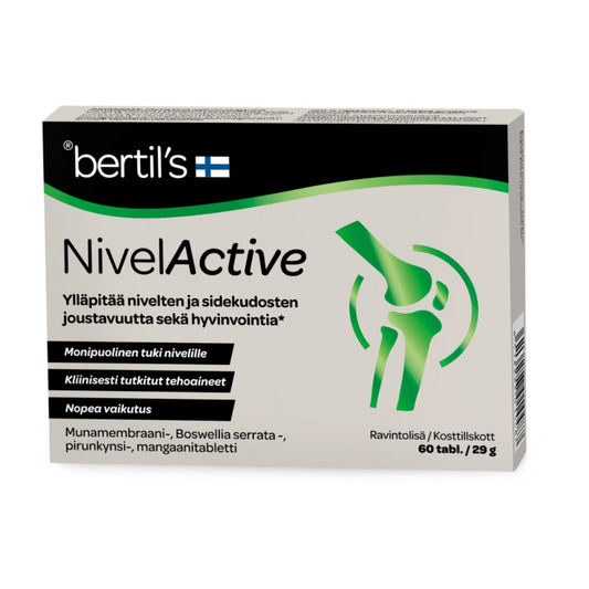 BERTILS NivelActive tabletti 60 kpl ylläpitää nivelten joustavuutta