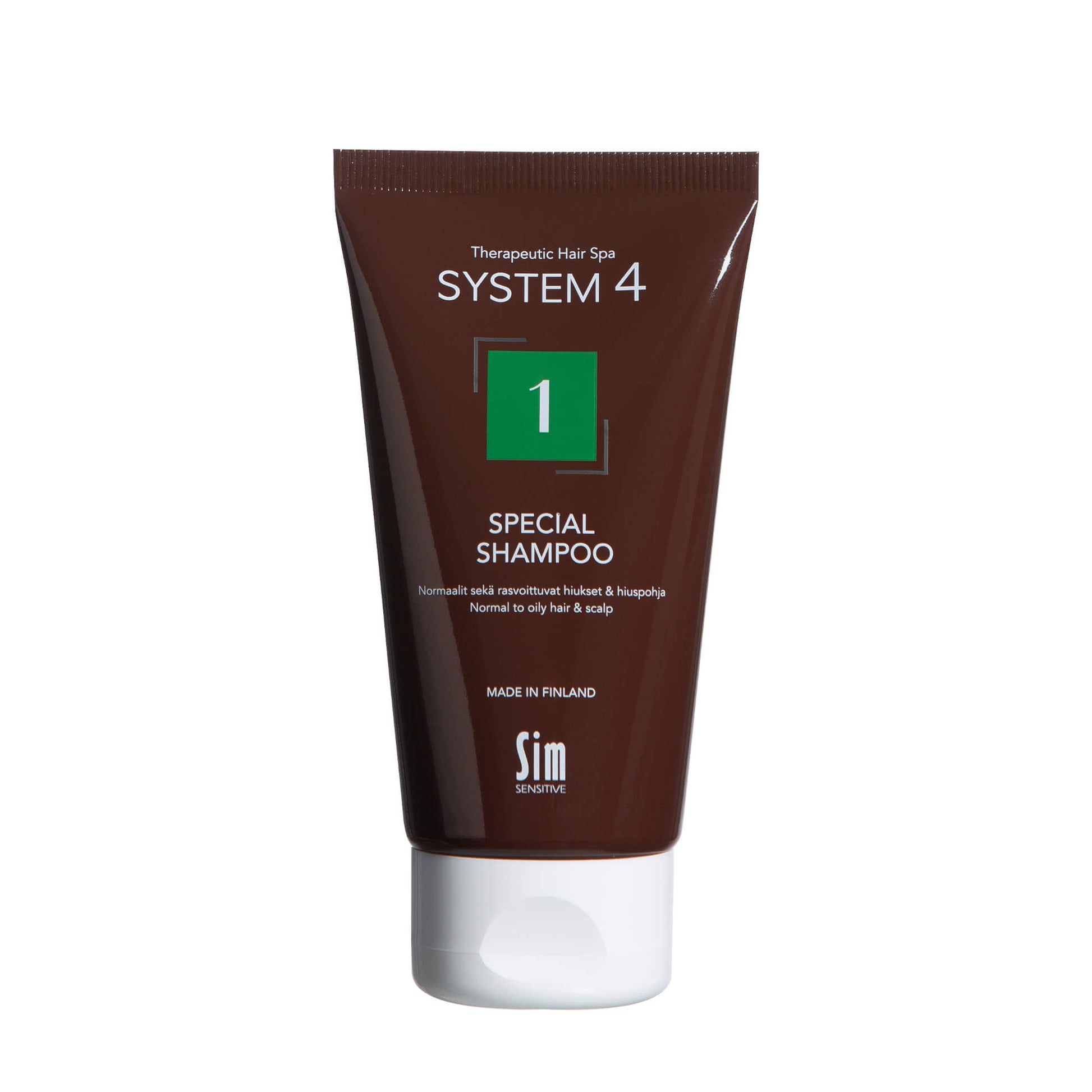 SYSTEM 4 Special Shampoo 1 normaaleille ja rasvoittuville hiuksille sekä hiuspohjalle 75 ml