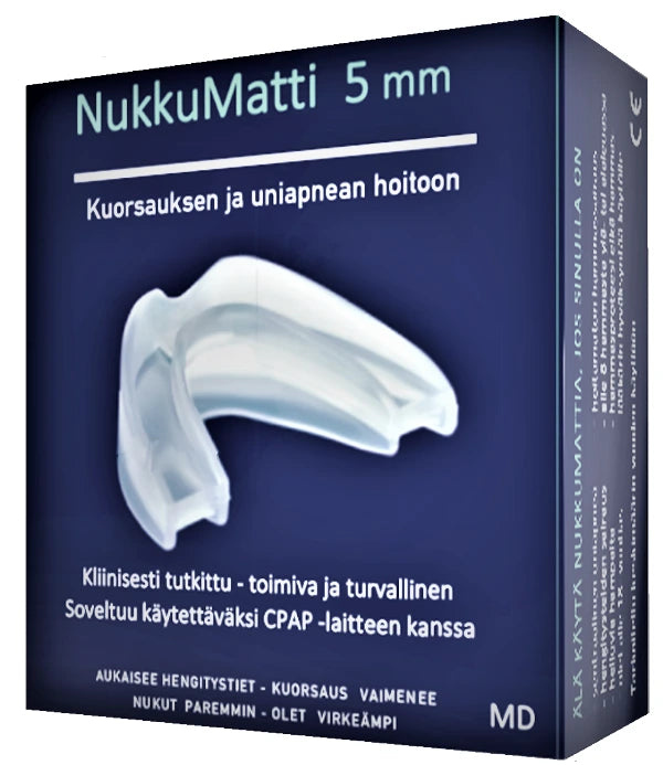 NUKKUMATTI 5 mm kuorsaus- ja uniapneakisko 1 kpl