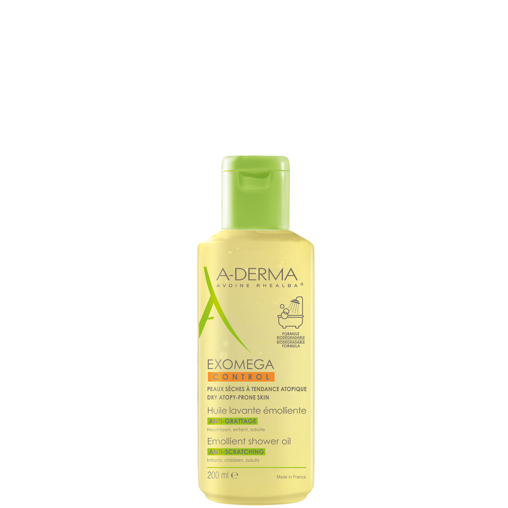 A-DERMA EXOMEGA CONTROL SHOWER OIL PUHDISTUSÖLJY KUIVALLE IHOLLE 200 ML