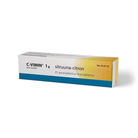 C-VIMIN 1 g poretabletti sitruuna 25 tablettia
