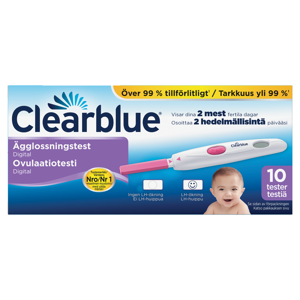 CLEARBLUE DIGITAALINEN OVULAATIOTESTI 10 KPL