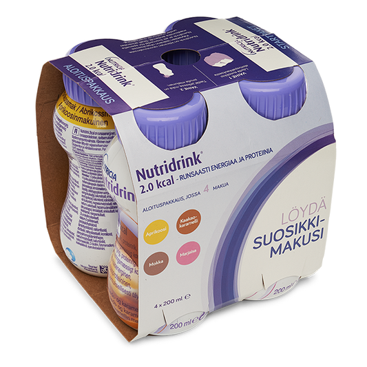 NUTRIDRINK 2 kcal 4-mixpack täydennysravintojuoma 4x200 ml