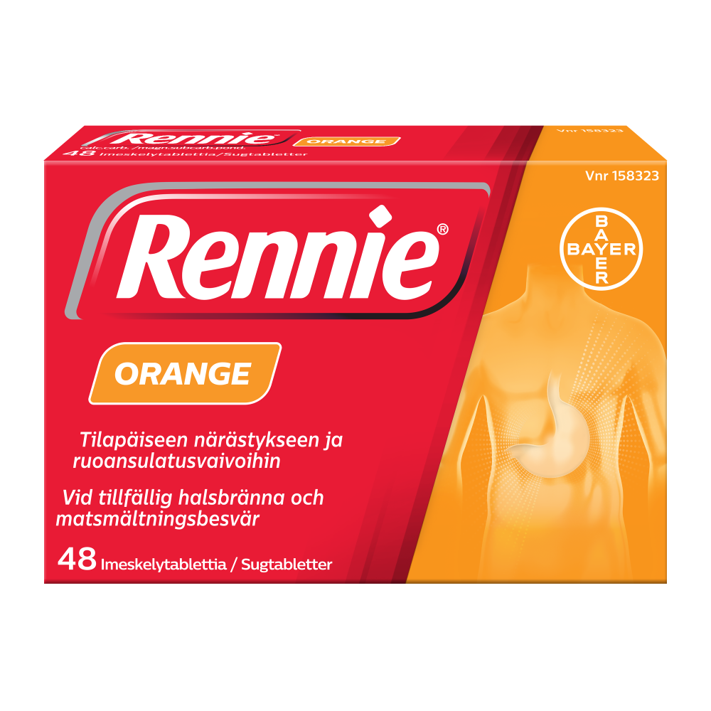 RENNIE Orange 80 mg/680 mg imeskelytabletti 48 tablettia