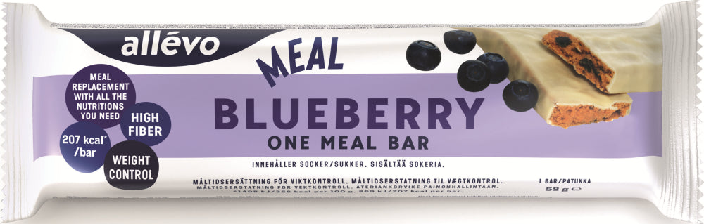 ALLEVO One Meal Bar mustikanmakuinen ateriankorvike