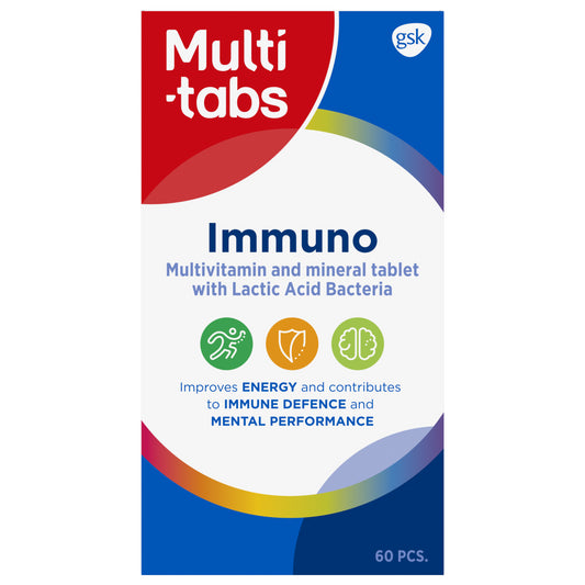 MULTI-TABS IMMUNO Monitamiini + maitohappobakteeri 60 kpl