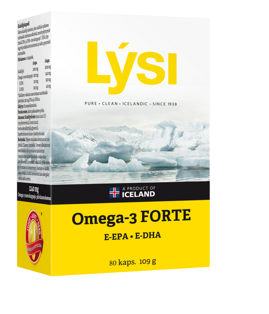 LYSI Omega-3 Forte kalaöljykapseli 80 kpl