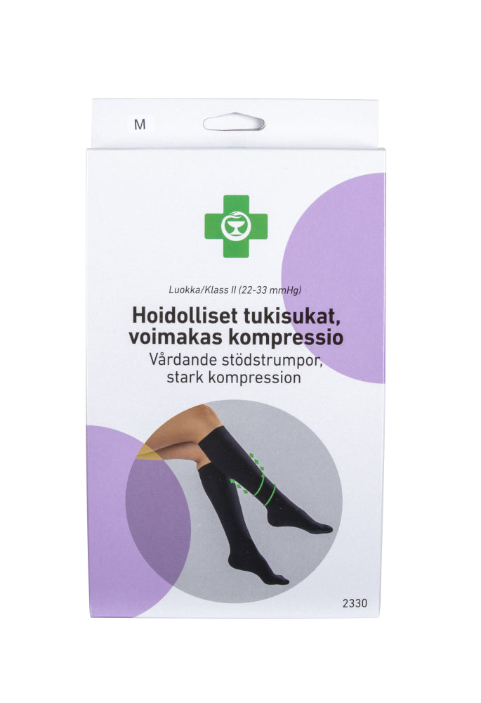 APTEEKKI Hoidolliset tukisukat voimakas kompressio L musta