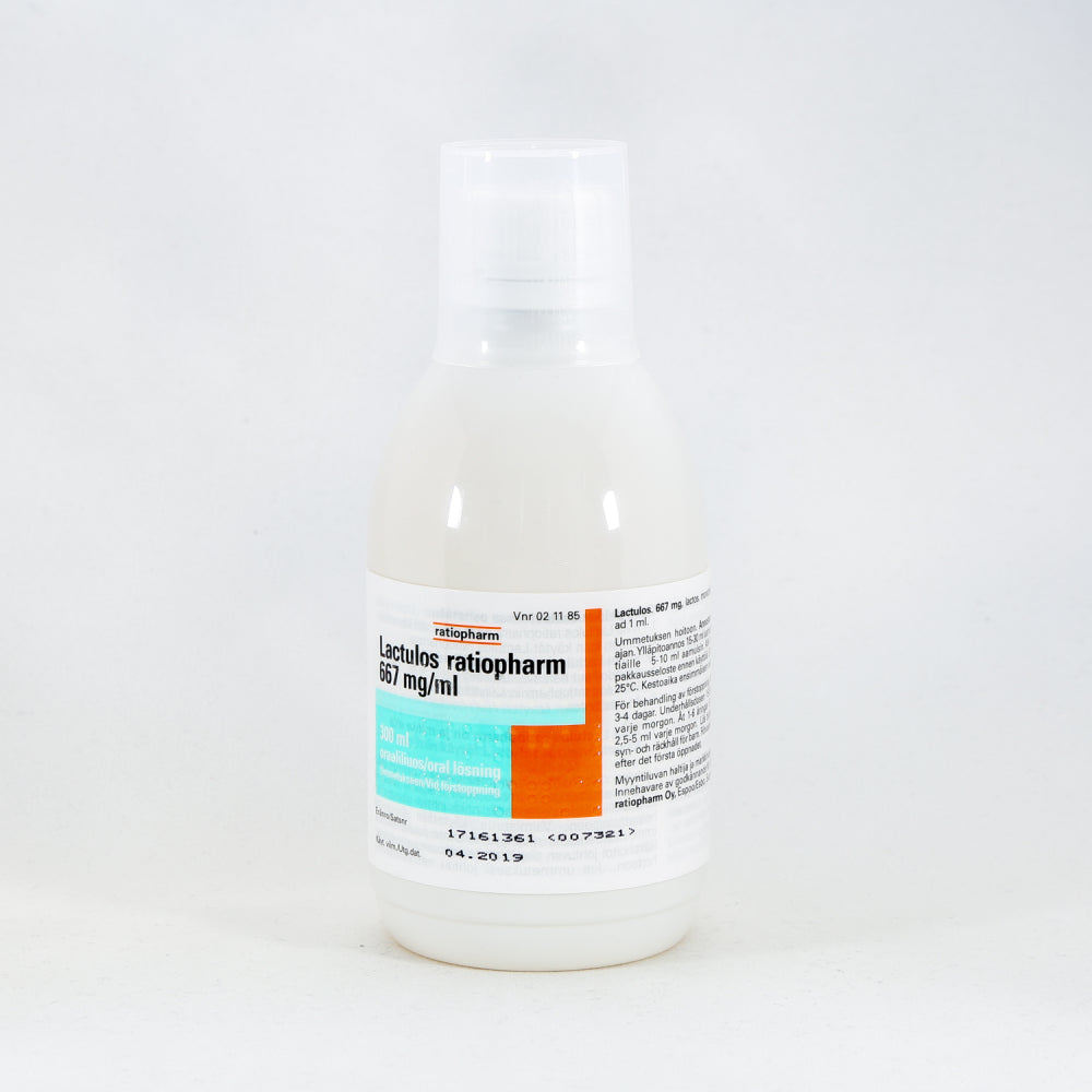 LACTULOS RATIOPHARM 667 mg/ml oraaliliuos 300 ml