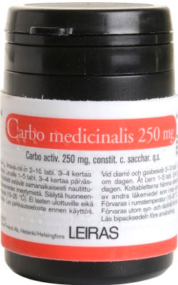 CARBO MEDICINALIS 250 mg tabl 50 kappaletta