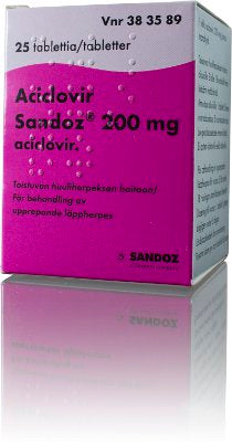 ACICLOVIR SANDOZ 200 mg tabletti 25 kpl