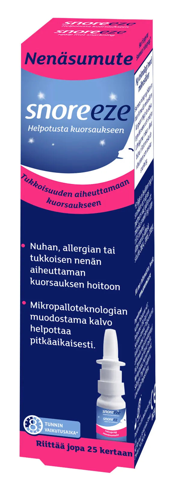 SNOREEZE Nasal Spray nenäsumute kuorsauksen vaimennukseen 10 ml