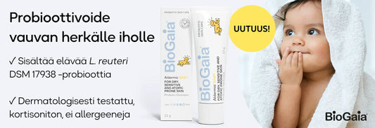 BioGaia Aldermis BABY – probioottinen lähestymistapa vauvan ihonhoitoon