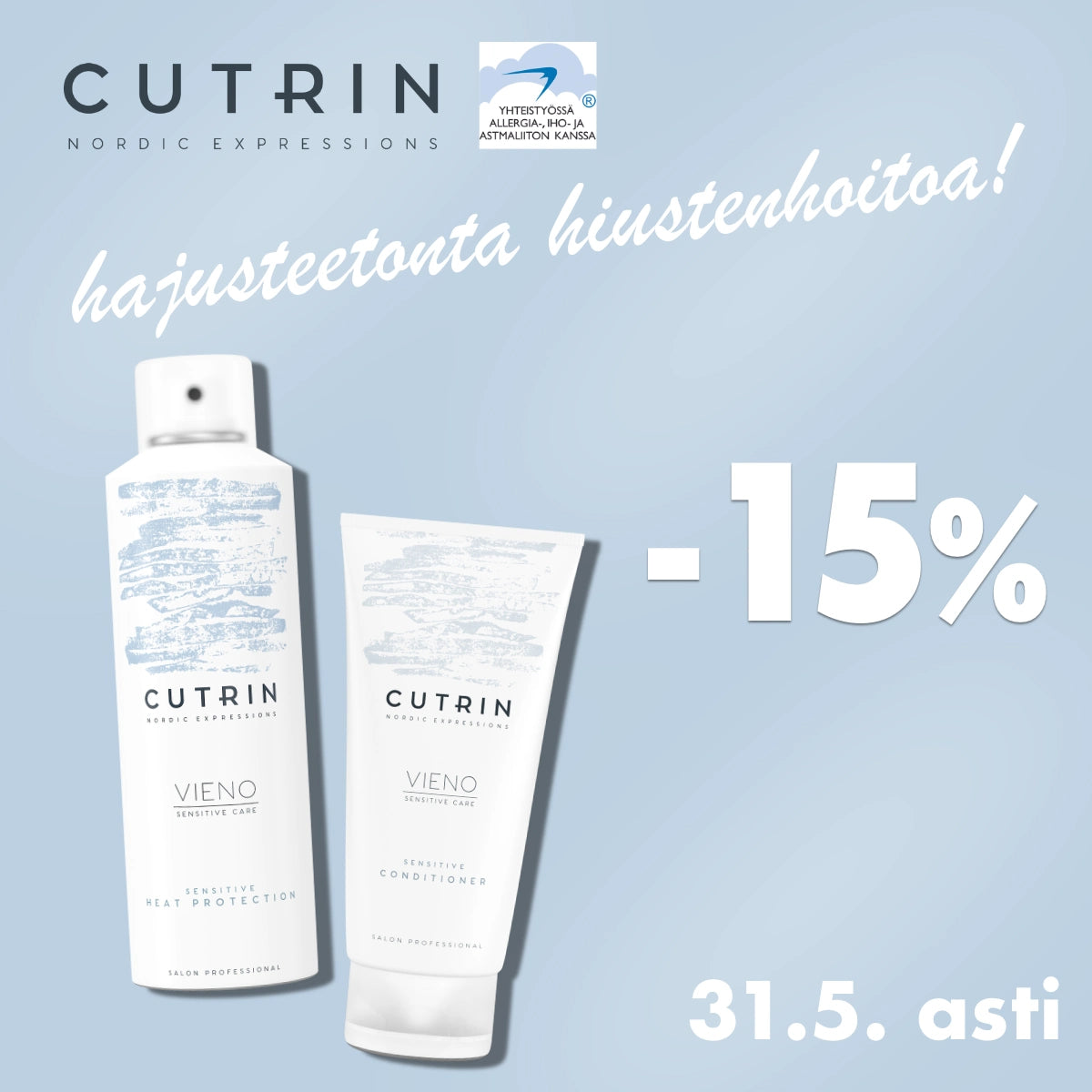Cutrin -15% toukokuun ajan