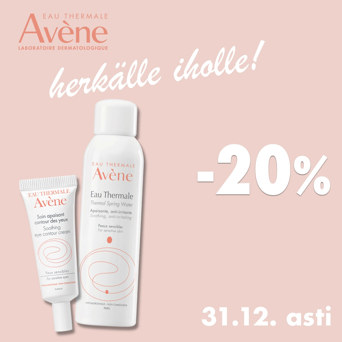 Avene -20% joulukuun ajan