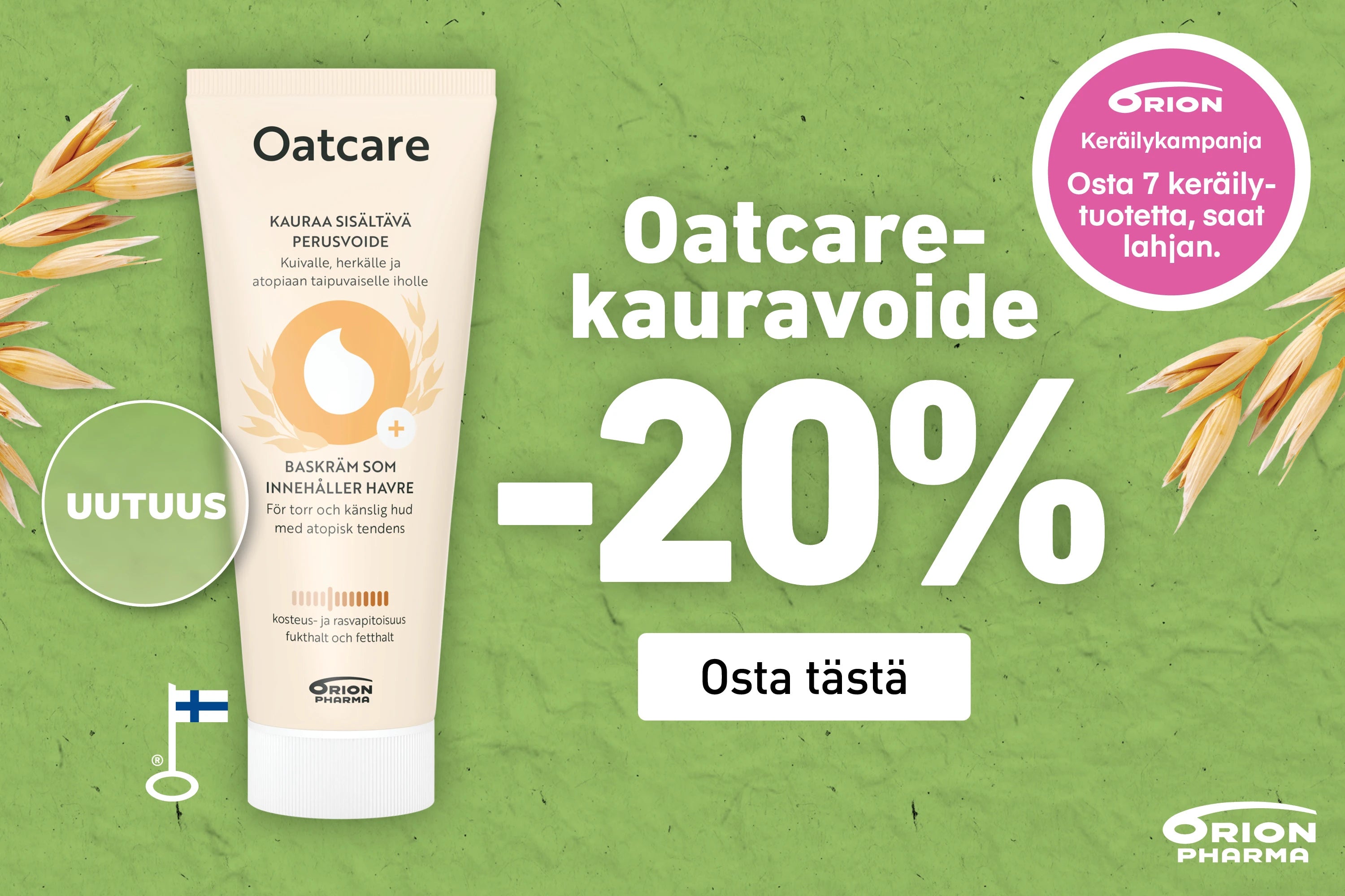 Oatcare -20% joulukuun ajan
