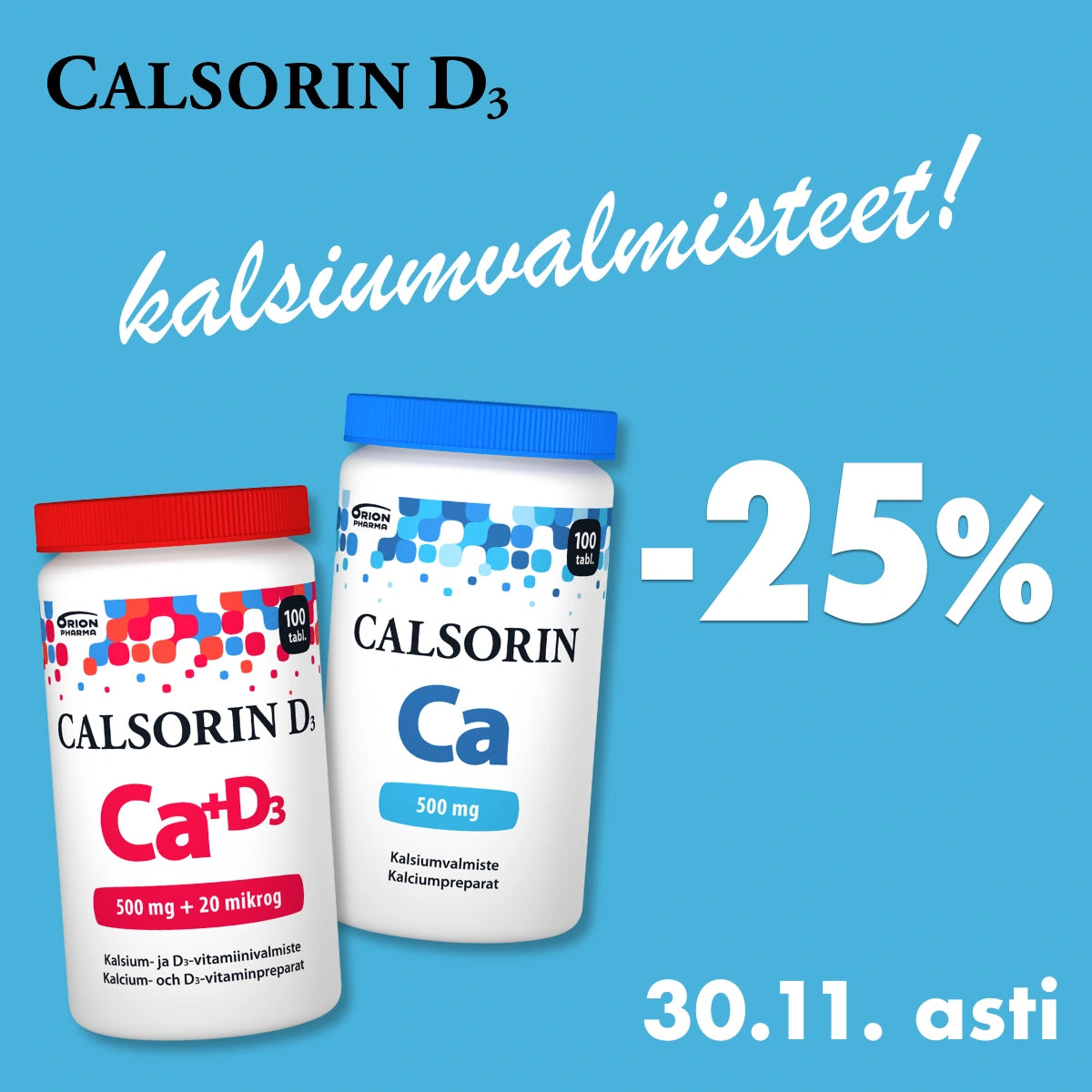 Calsorin -25% marraskuun ajan