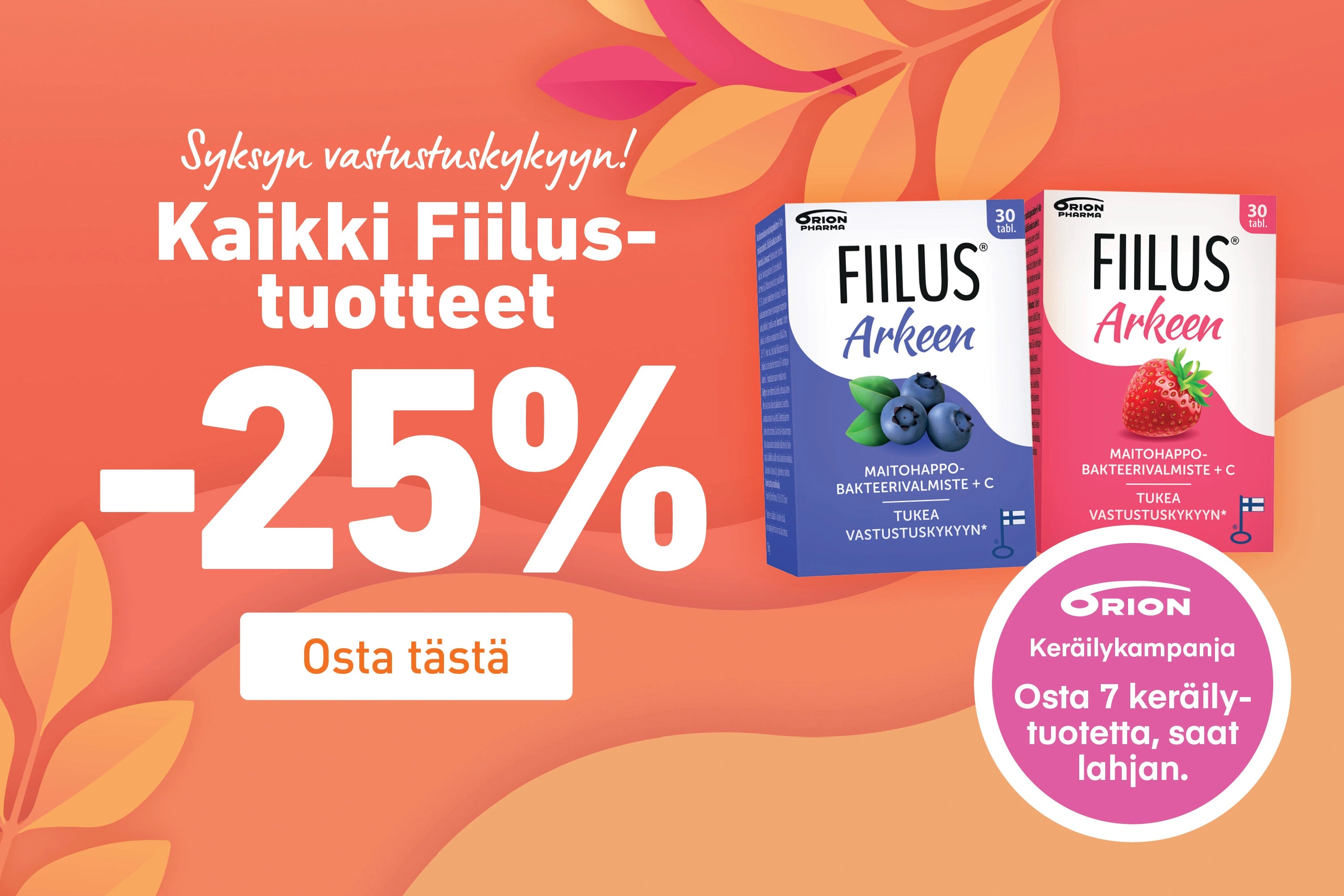 Fiilus -25% marraskuun ajan