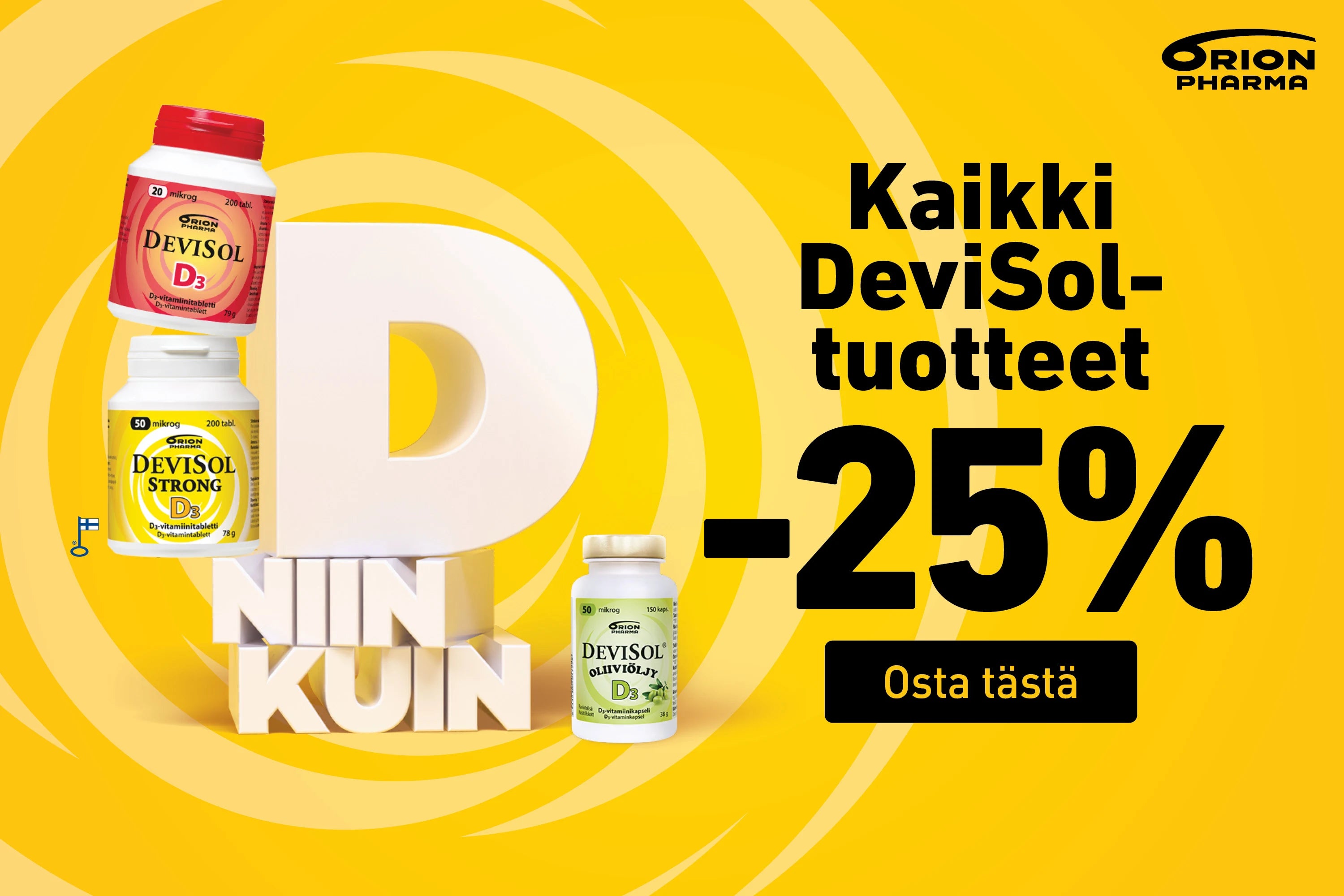 Devisol -25% elokuun ajan