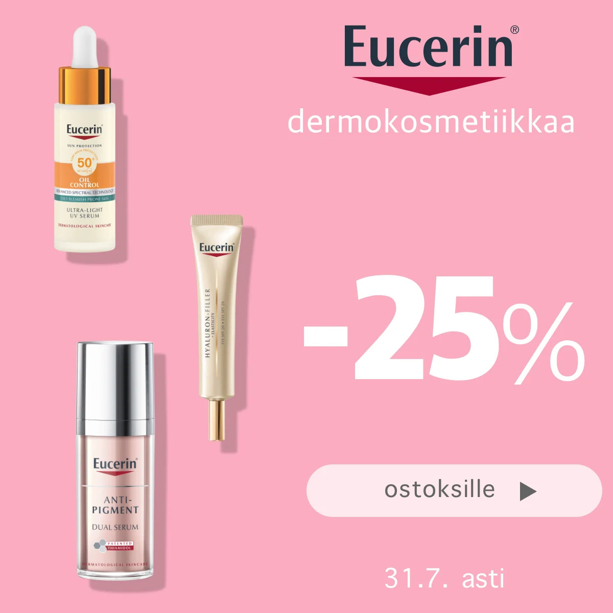 Eucerin -25% heinäkuun ajan