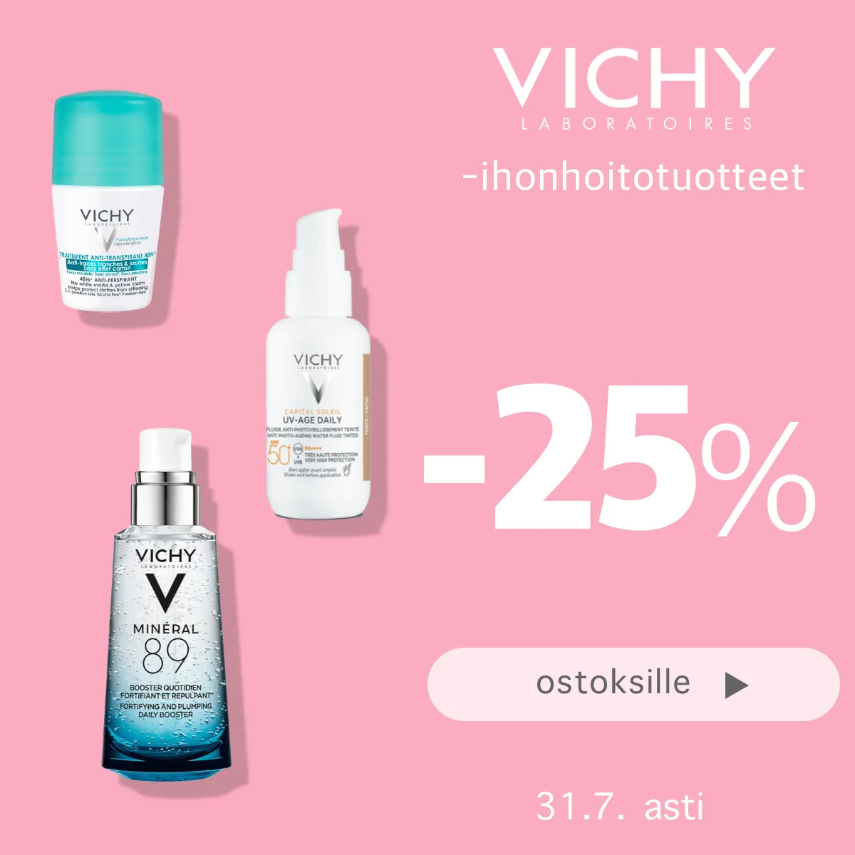 Vichy -25% heinäkuun ajan