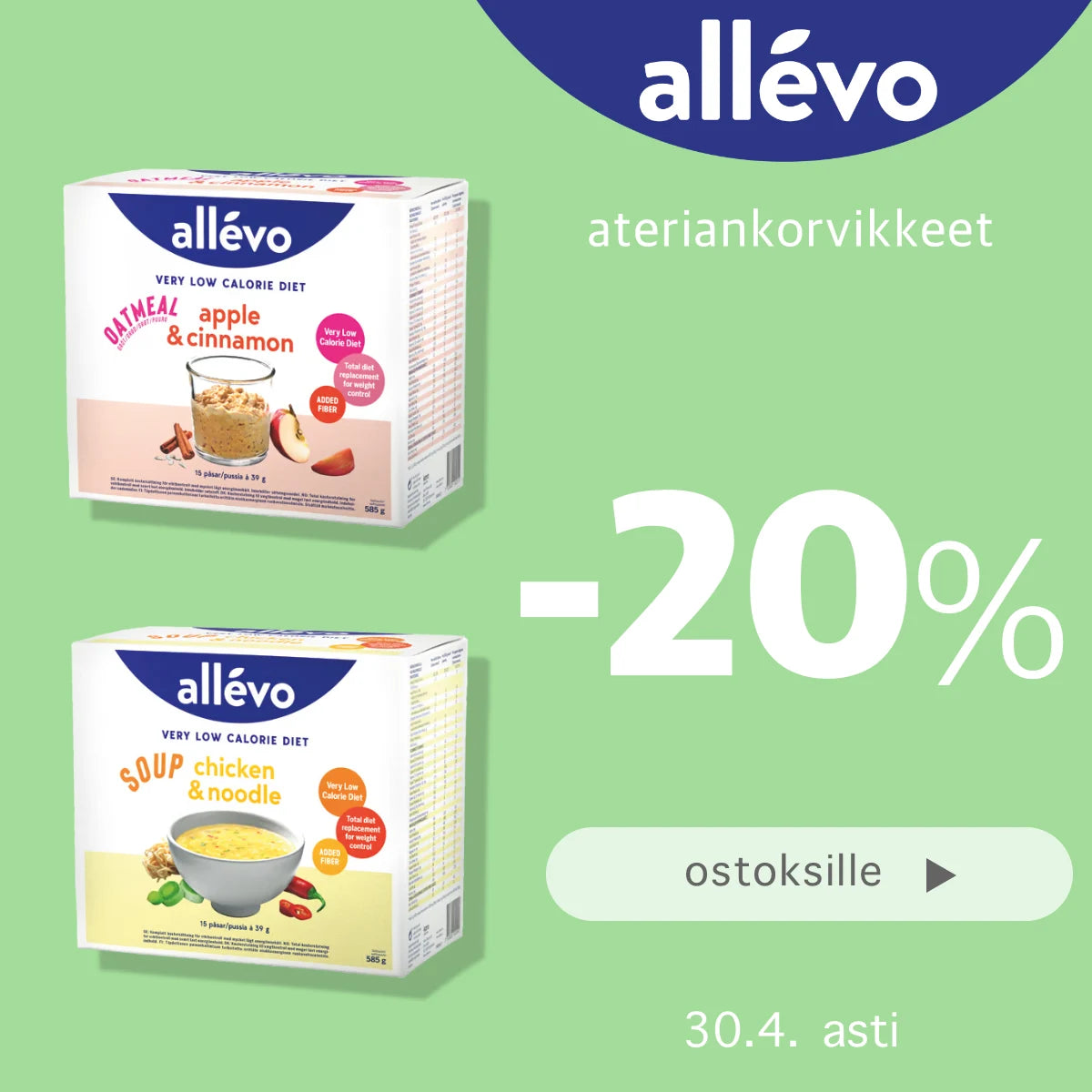 Allevo -20% huhtikuun ajan