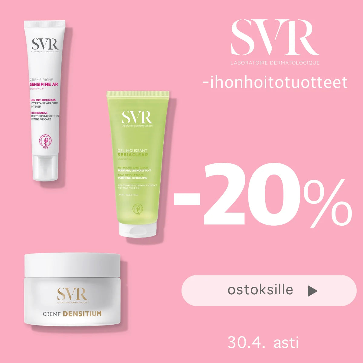 SVR -20% huhtikuun ajan