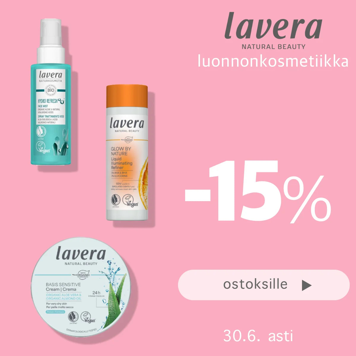 Lavera -15% kesäkuun ajan