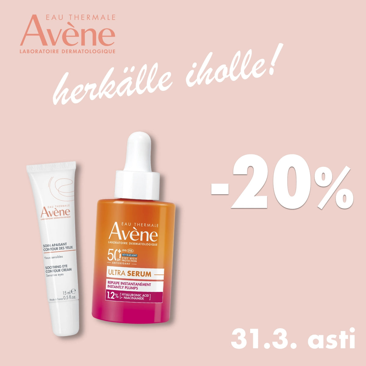 Avene -20% maaliskuun ajan
