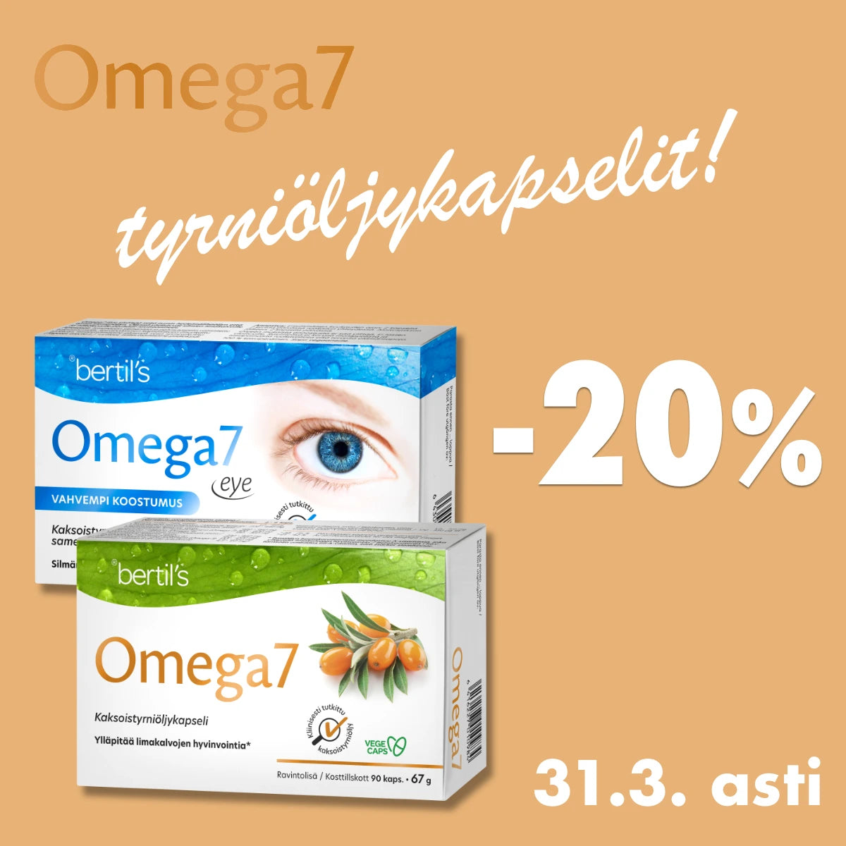 bertils Omega7 -20% maaliskuun ajan