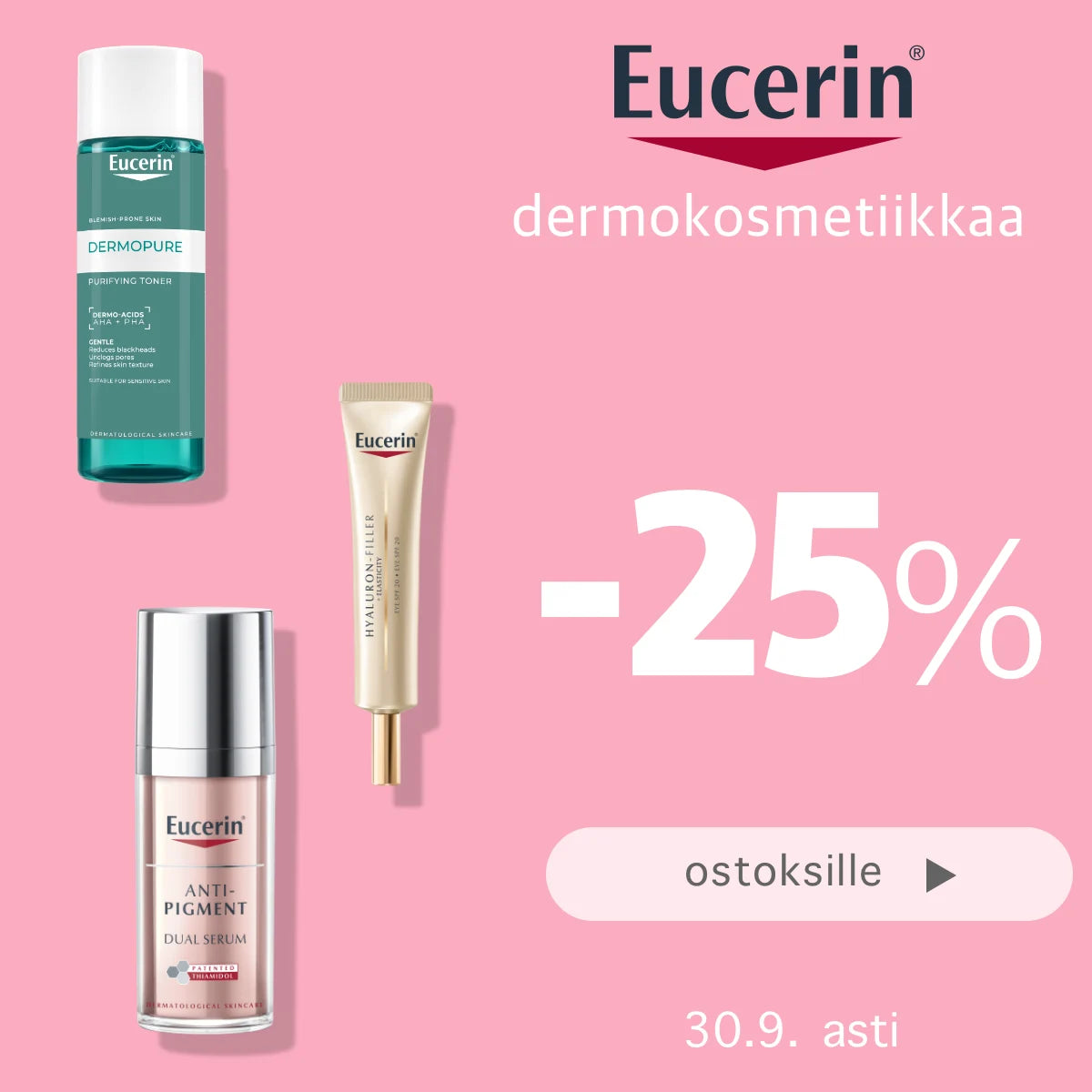 Eucerin -25% syyskuun ajan