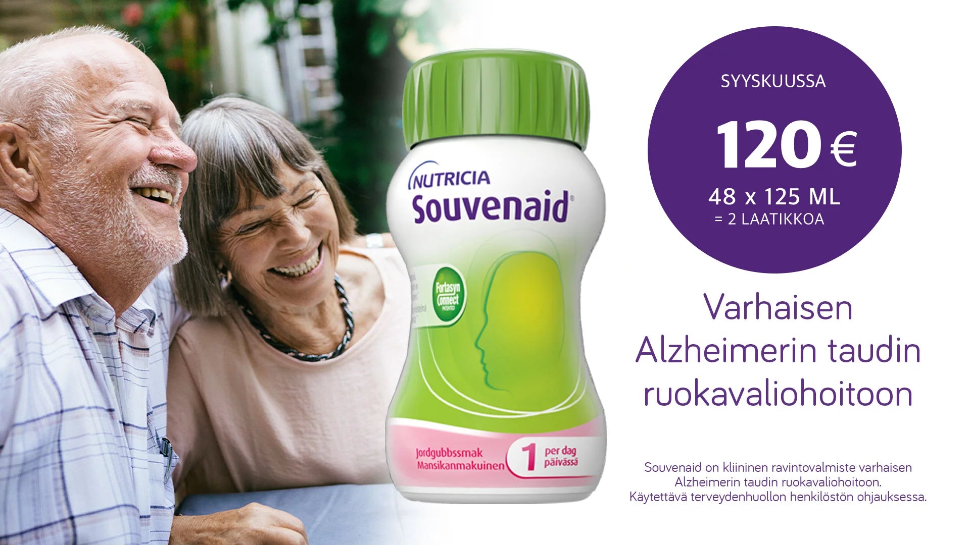 Souvenaid - 2 laatikkoa = 48 pulloa 120 €