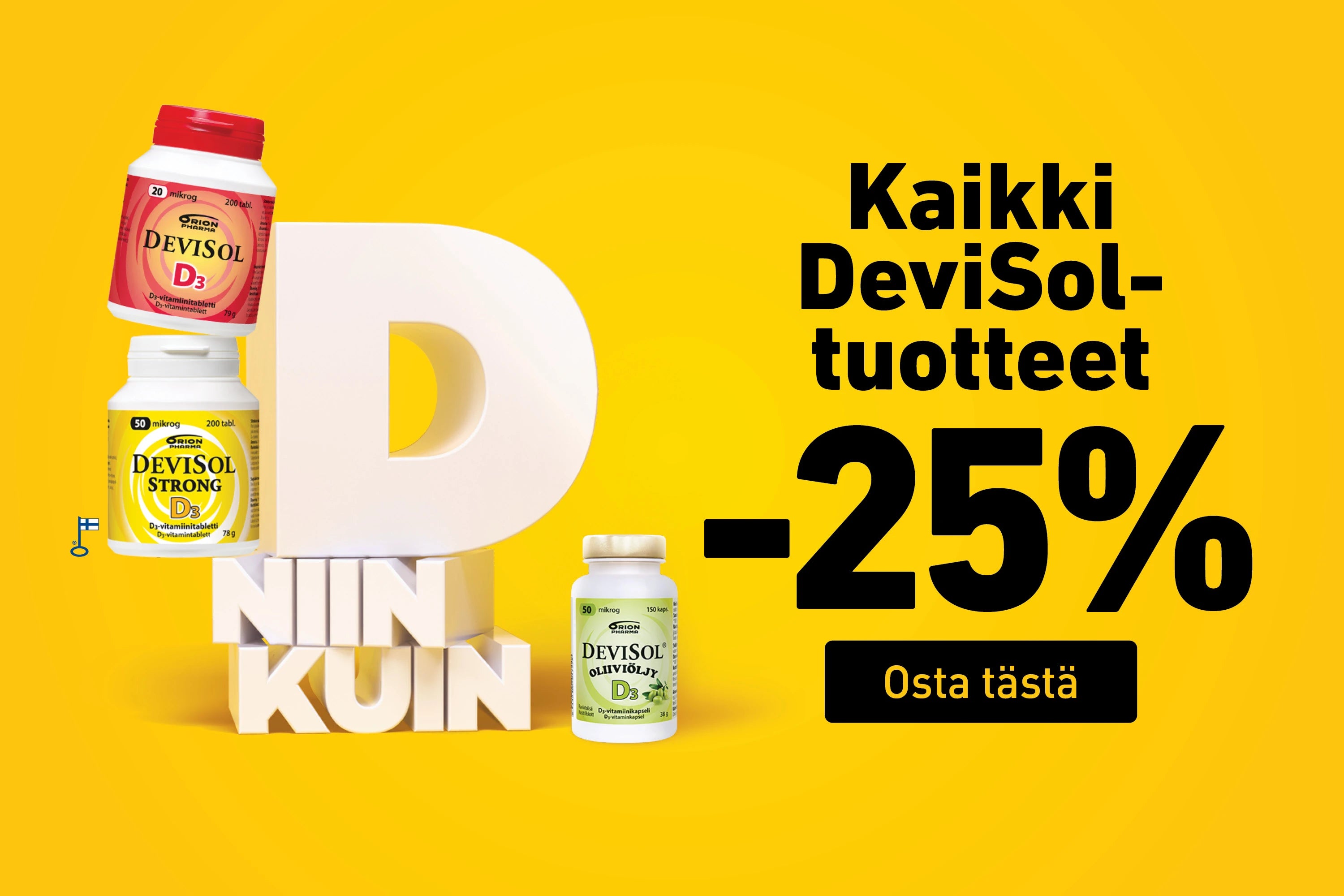 Devisol -25% tammikuun ajan