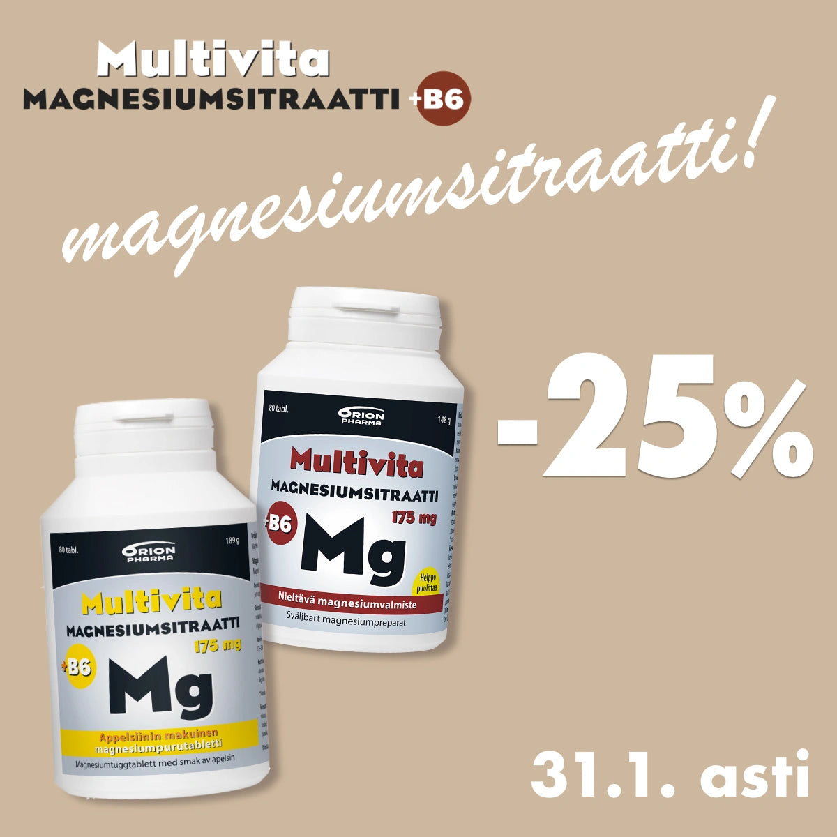 Multivita Magnesiumsitraatti -25% tammikuun ajan
