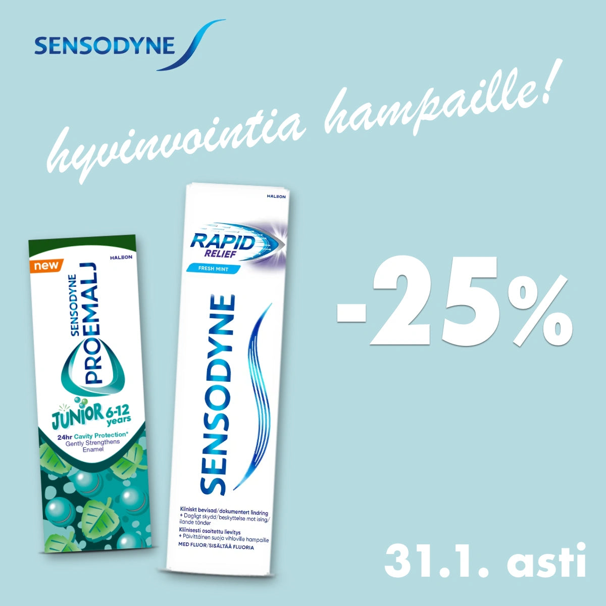 Sensodyne -25% tammikuun ajan