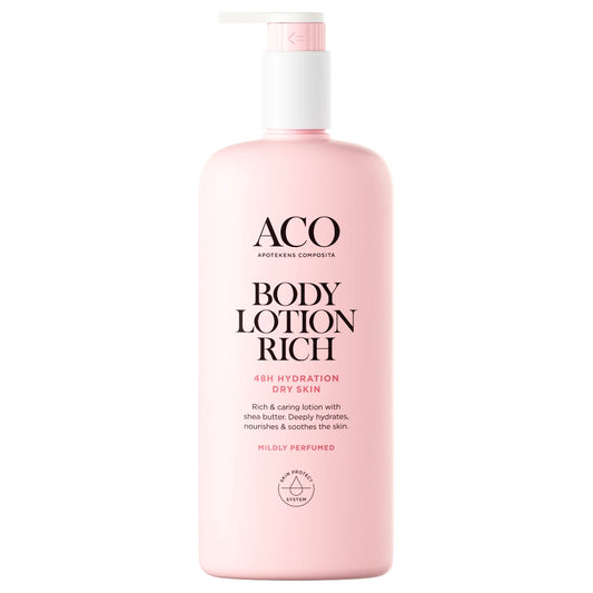 ACO Body Lotion Rich hajustettu 400 ml – täyteläinen vartalovoide kuivalle ja herkälle iholle