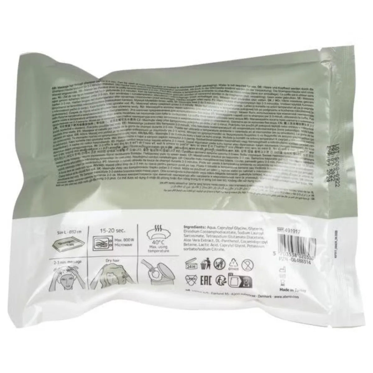 ABENA Shampoo Cap kuivapesumyssy hiuksille 1 kpl sisältää myös hoitoaineen