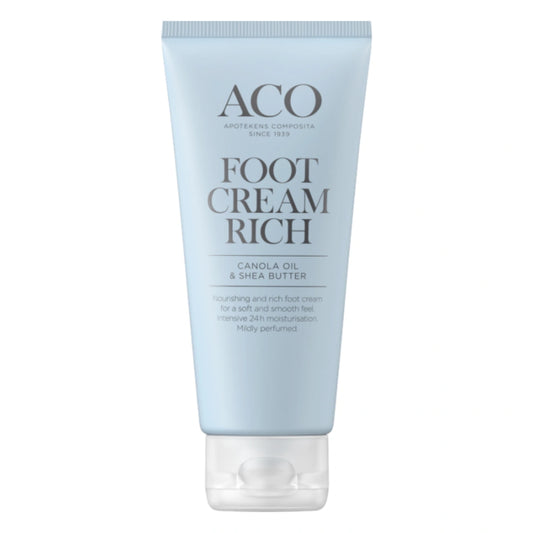 ACO Body Foot Cream Rich hajustettu jalkavoide 100 ml täyteläinen ja ravitseva 