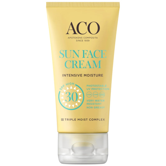 ACO Sun Face Cream SPF 30 hajusteeton aurinkovoide kasvoille 50 ml