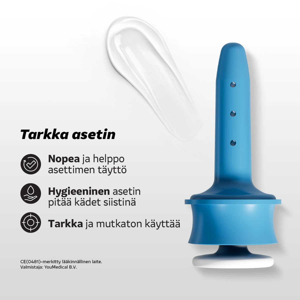 ActiProct Geeli aerosoliannostelijalla 45 ml tarkka asetin on nopea ja hygieeninen