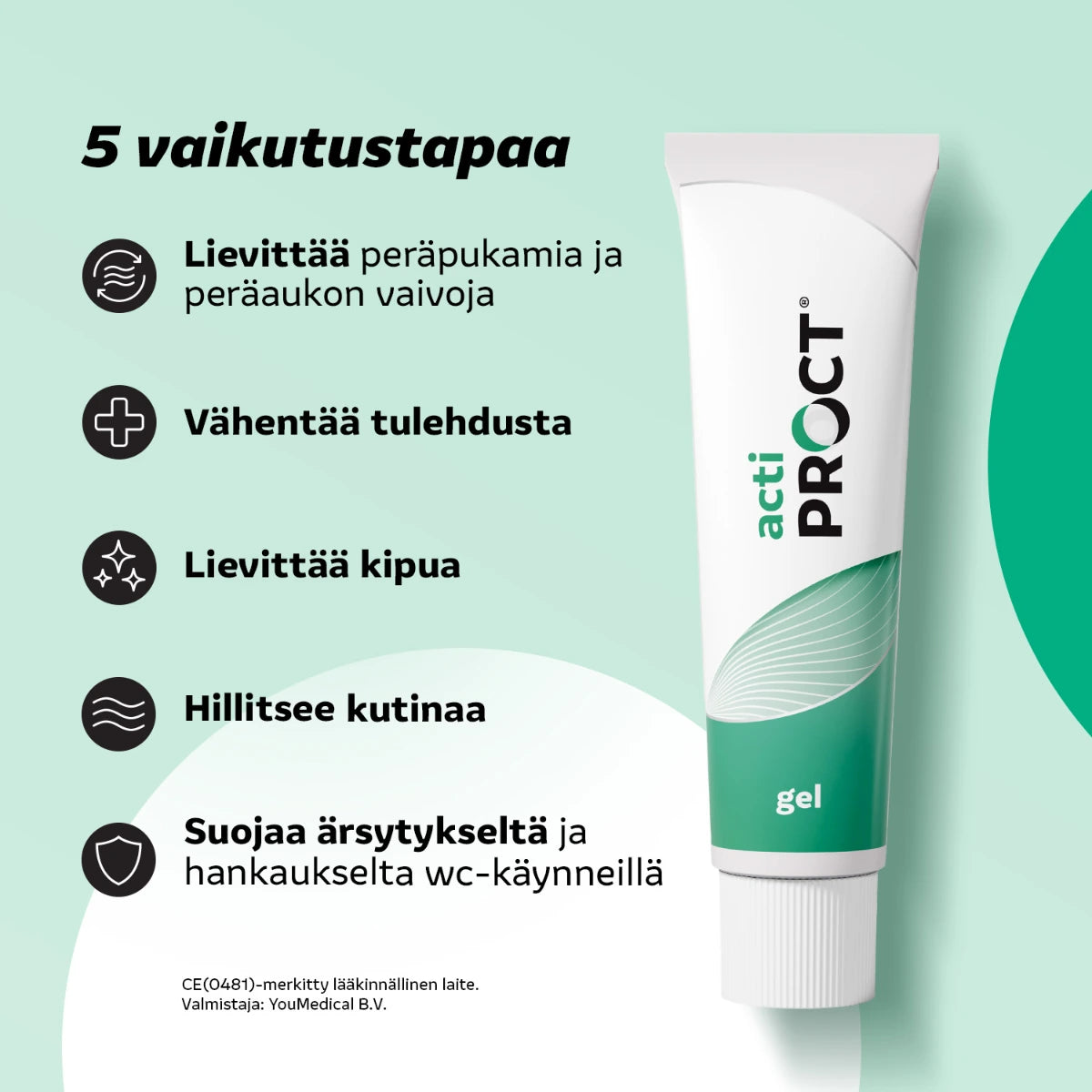 ActiProct Geeli + asetin 30 g viisi vaikutustapaa