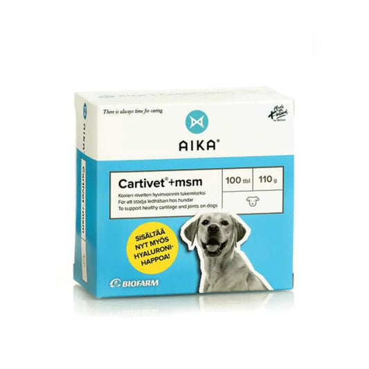 AIKA Cartivet + MSM tabletti 100 kpl koirien nivelten hyvinvoinnin tukemiseen