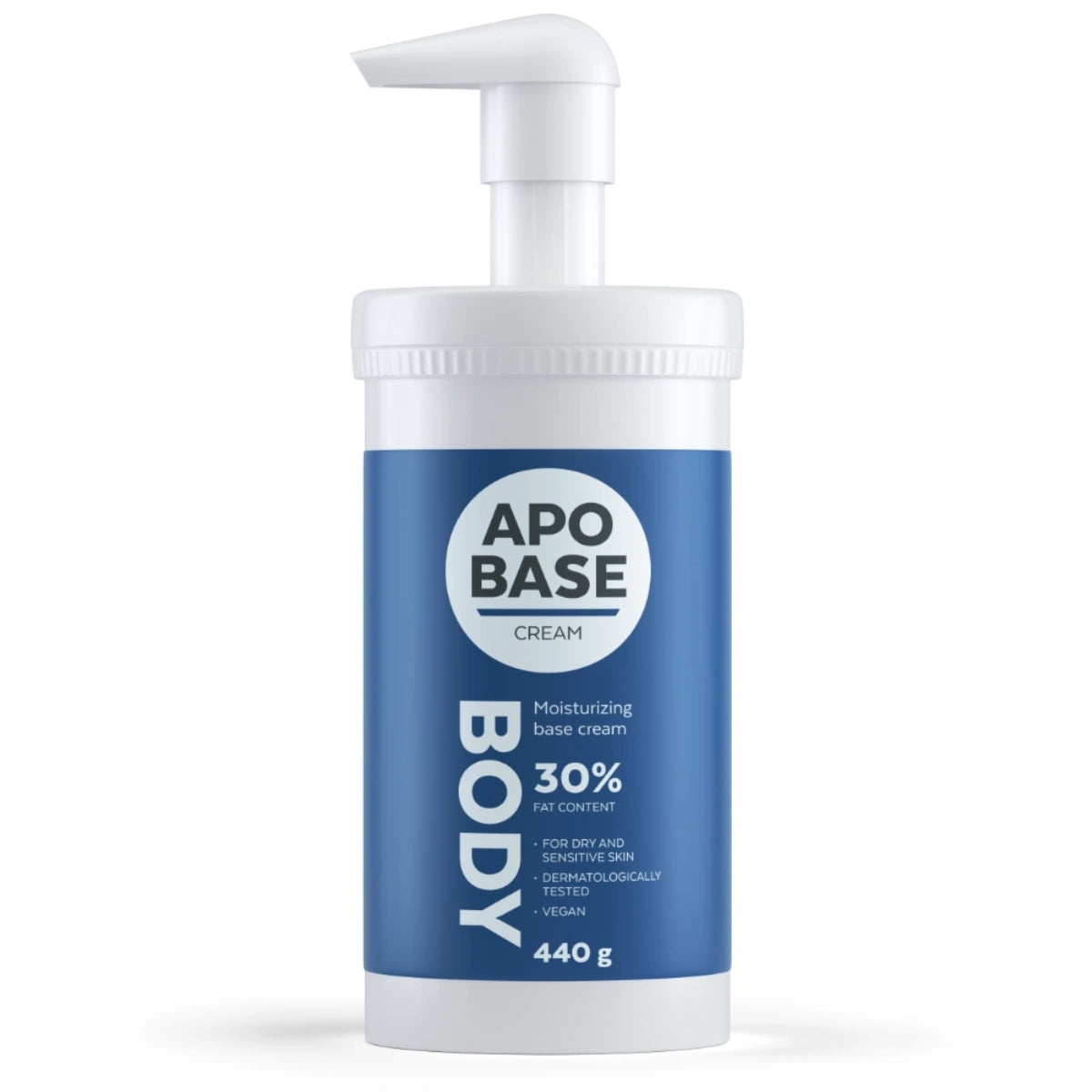 APOBASE Cream 30% perusvoide pumppupullo 440 g hajusteeton voide herkän ihon hoitoon