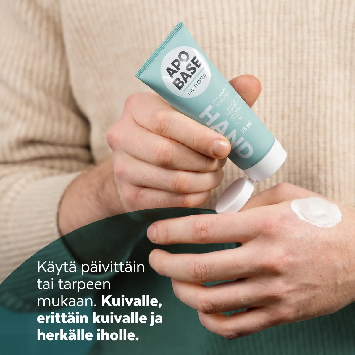 APOBASE Hand Cream käsivoide 75 ml sopii kuivalle ja herkälle iholle