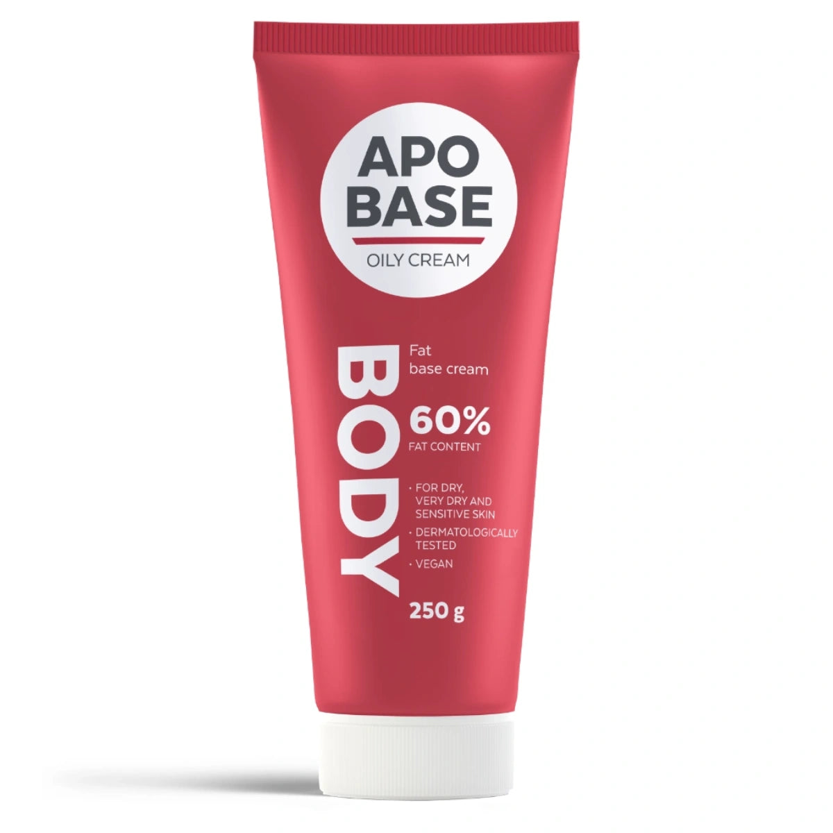 APOBASE Oily Cream 60% perusvoide 250 g herkän ja atooppisen ihon hajusteeton perusvoide