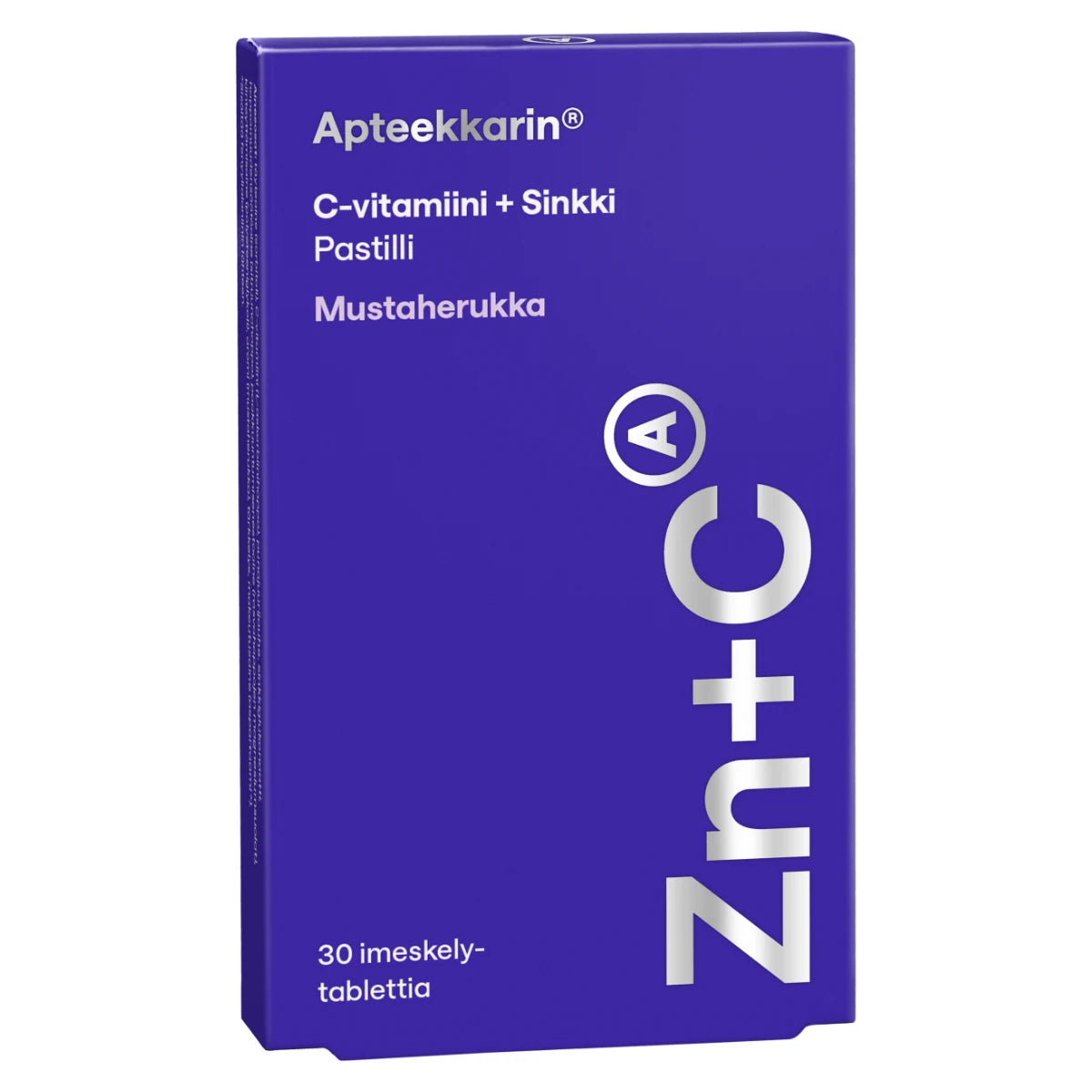 APTEEKKARIN C + Sinkki pastilli mustaherukka 30 kpl