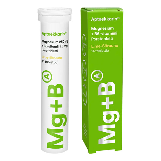 Apteekkarin Magnesium + B6 poretabletti 14 kpl